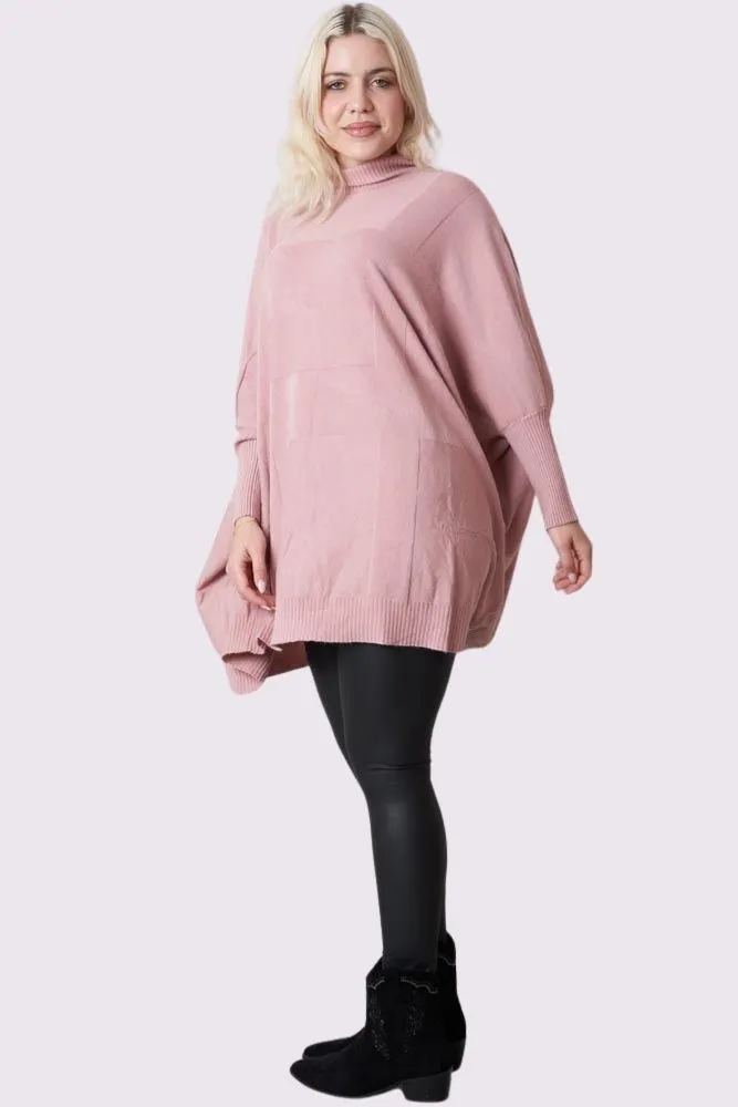 Plain Ribbed Hem Soft Feel Tunic Top