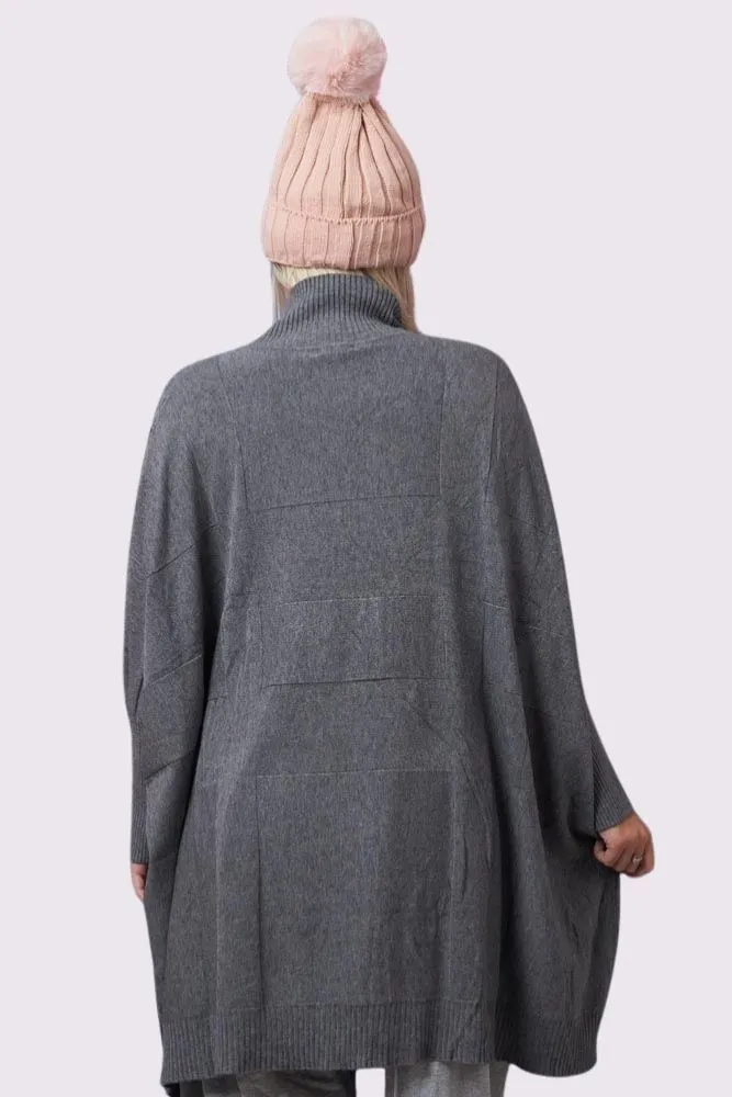 Plain Ribbed Hem Soft Feel Tunic Top