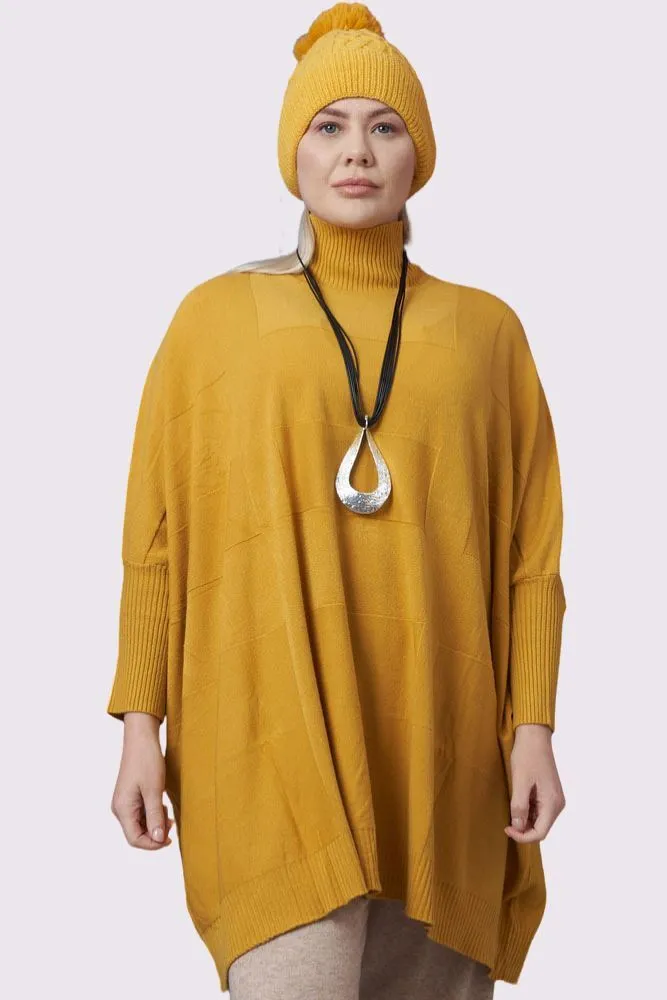 Plain Ribbed Hem Soft Feel Tunic Top