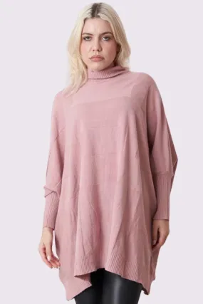 Plain Ribbed Hem Soft Feel Tunic Top