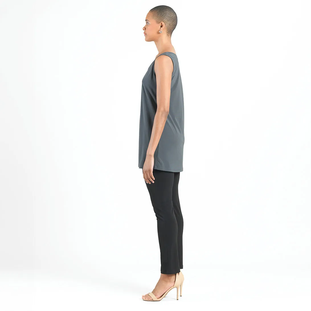 Signature Tunic-Length Tank - Charcoal - Final Sale!
