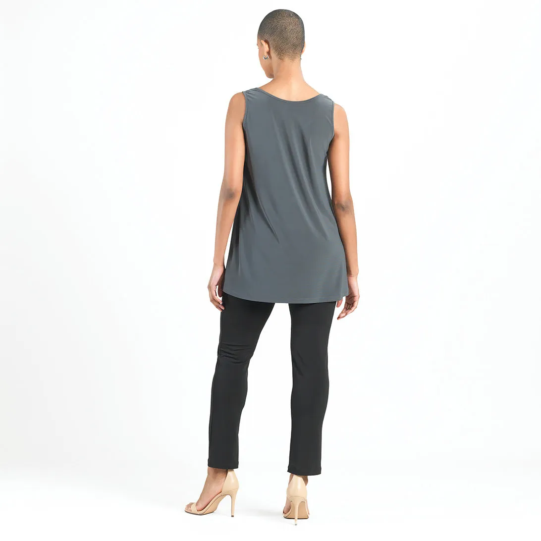 Signature Tunic-Length Tank - Charcoal - Final Sale!