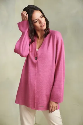 Tobago Cardigan Baby Alpaca Color Lilarose&Thunder