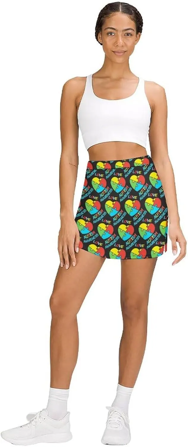 Women's High Waist A-line Short Trouser Skirt Casual Light Proof Trouser Skirt with Pocket S-3XL