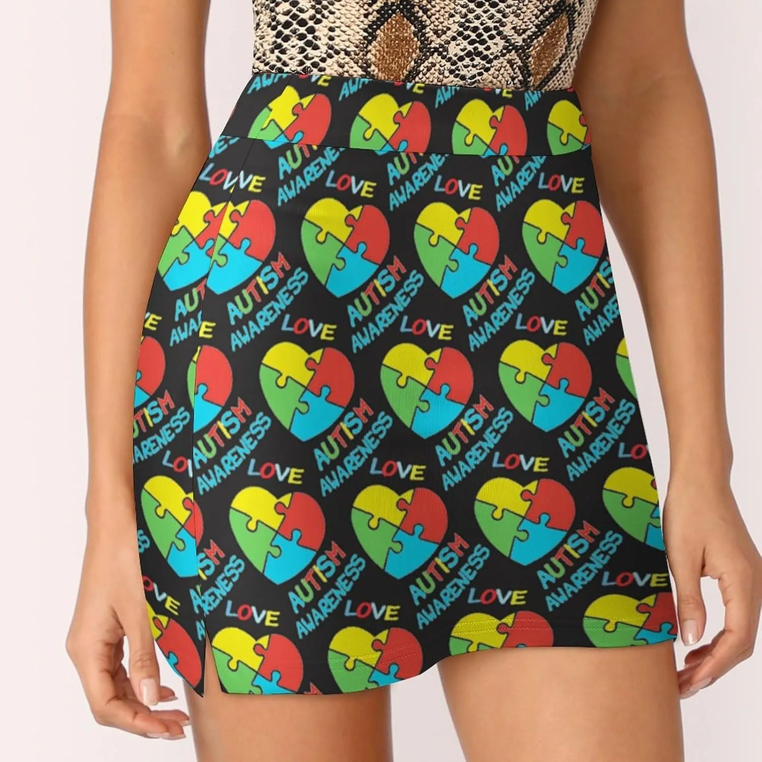 Women's High Waist A-line Short Trouser Skirt Casual Light Proof Trouser Skirt with Pocket S-3XL