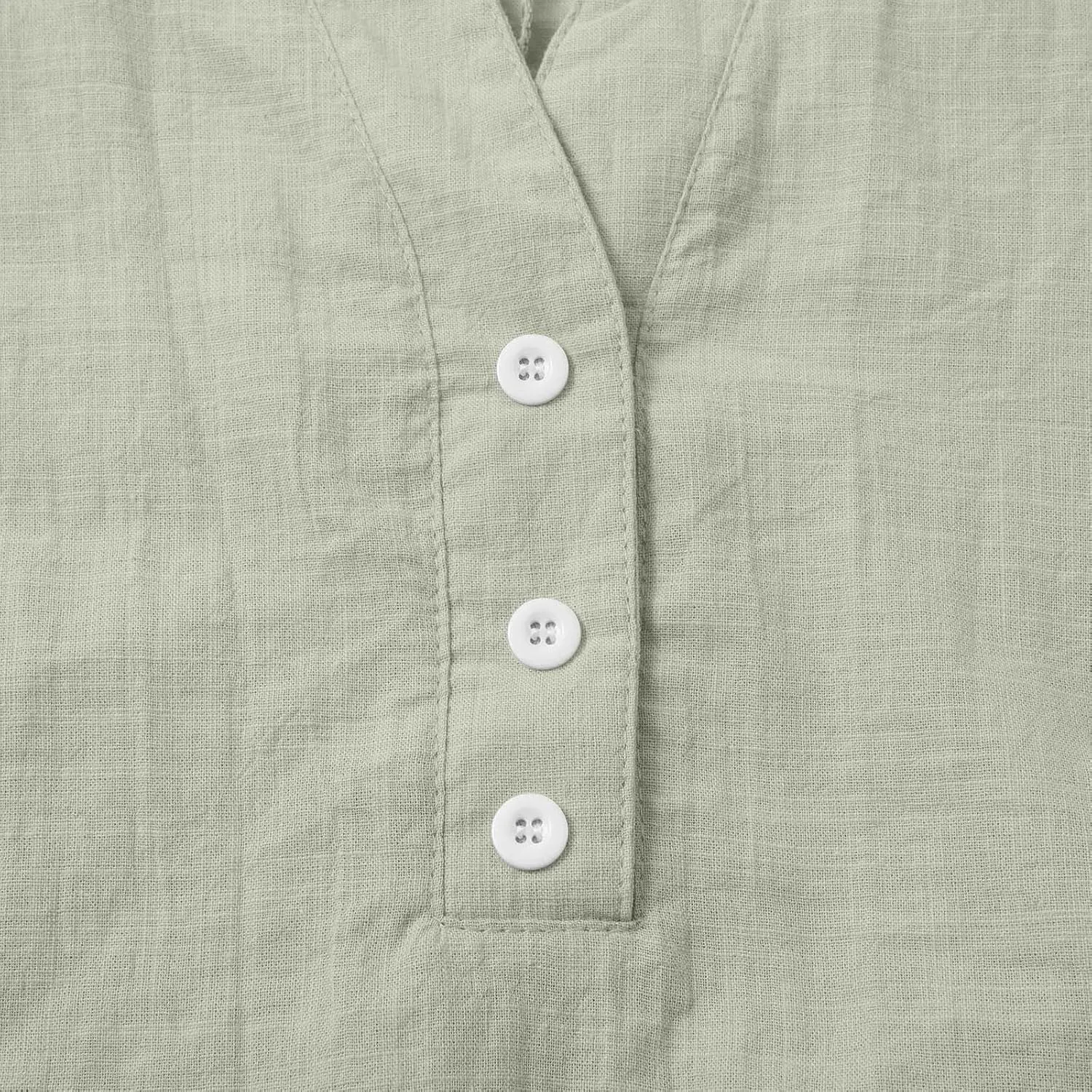 Women's Short Sleeve Shirts Trendy Linen V-Neck Button Down Solid Tops Casual Loose Fit Summer Breathable Blouse 2025
