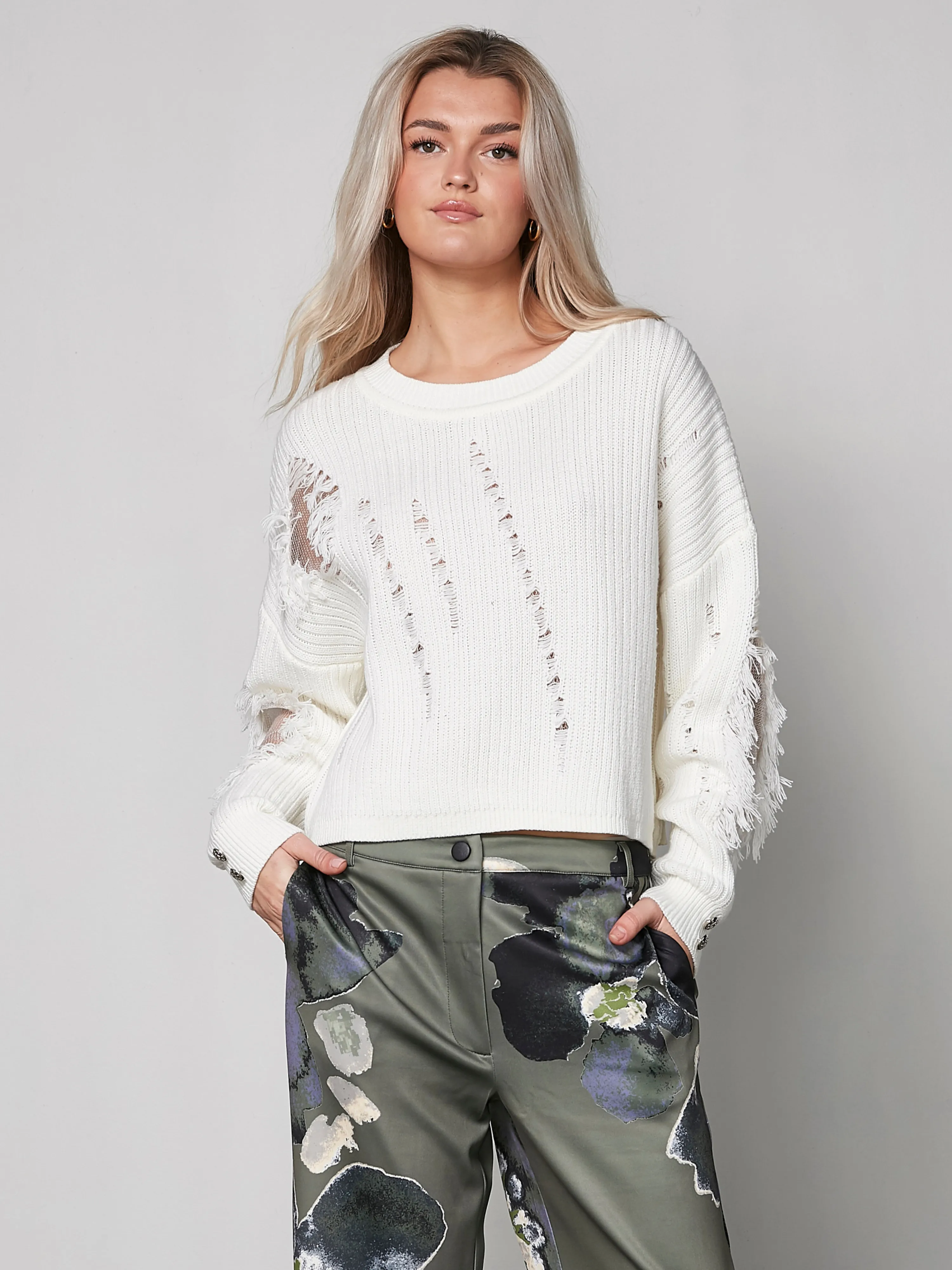 YANET knit sweater - Creme