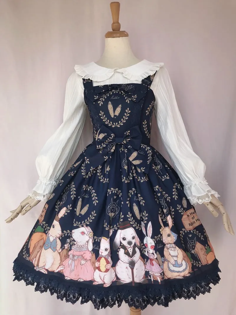 Yilia~Sweet Lolita Cotton Long Sleeve Blouse
