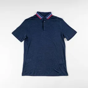 Zilli Short Sleeve Linen Polo Shirt with Classic Button Design